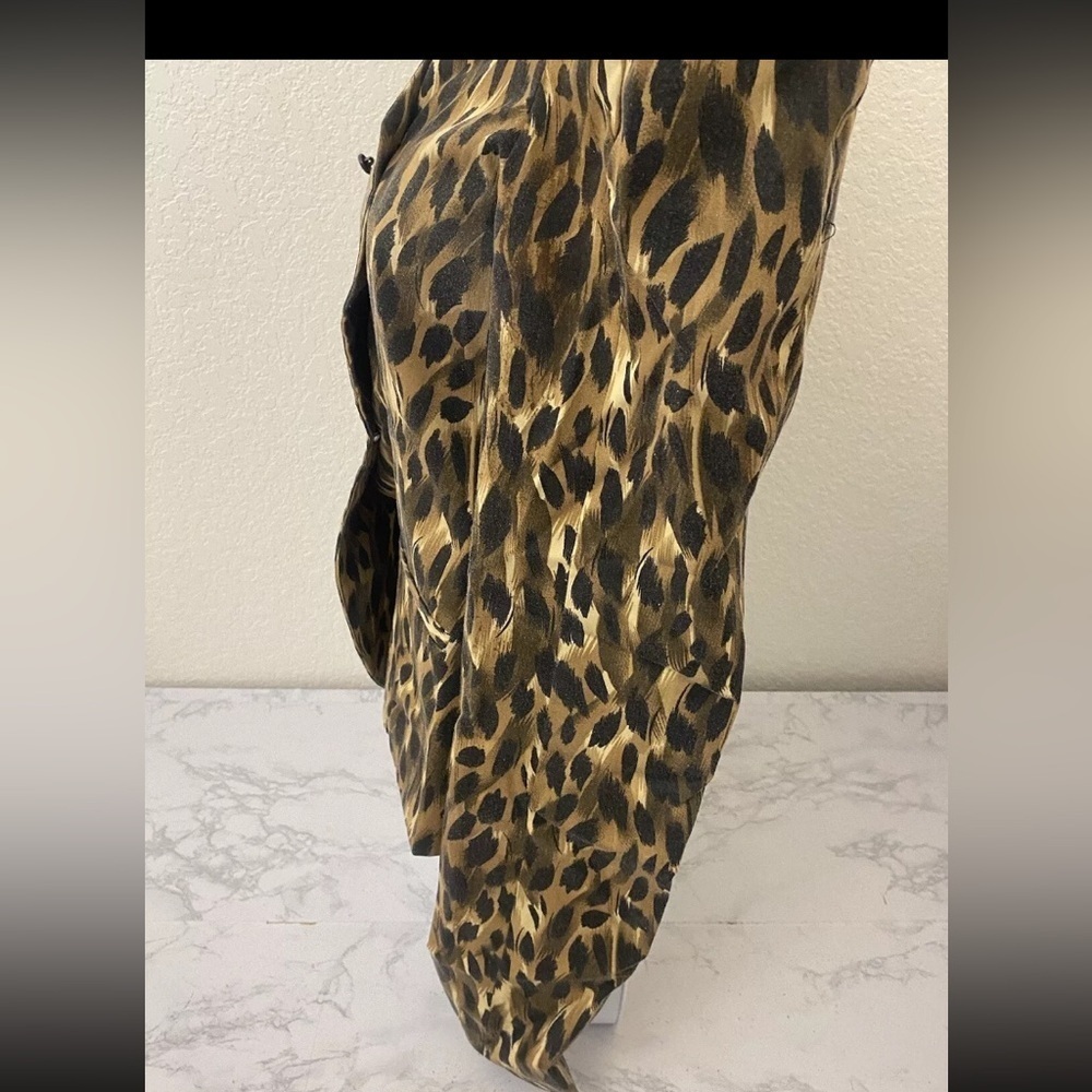kardashian kollection Leopard Cheetah Print Blazer Jacket Women’s S Line…​​ - Picture 4 of 12